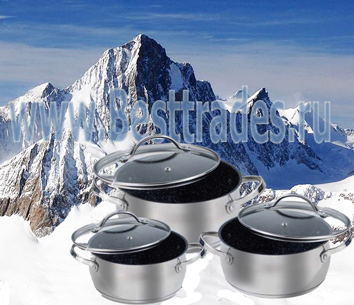 Stoneline Посуда с каменным покрытием wx12986 Набор посуды 6 предмета (нержавеющая сталь)